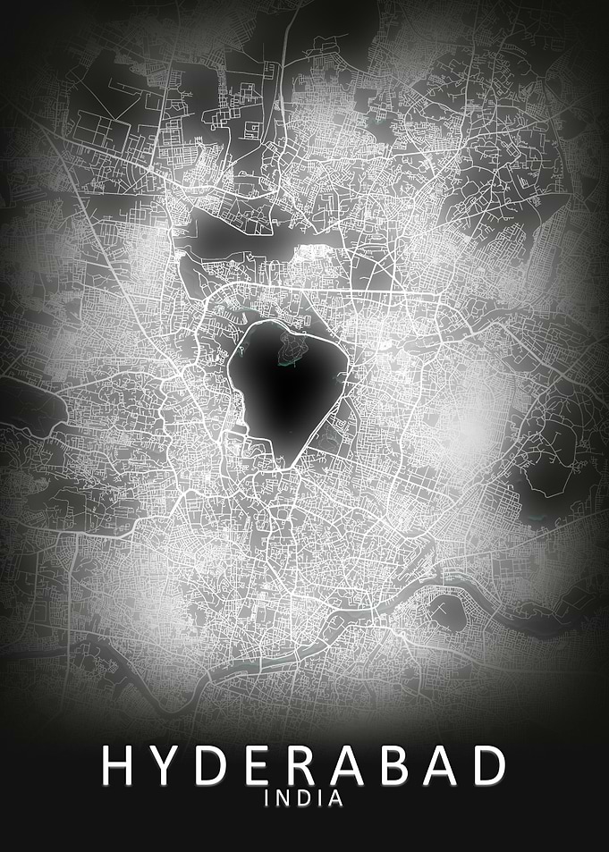 Hyderabad LED Glow CityMap