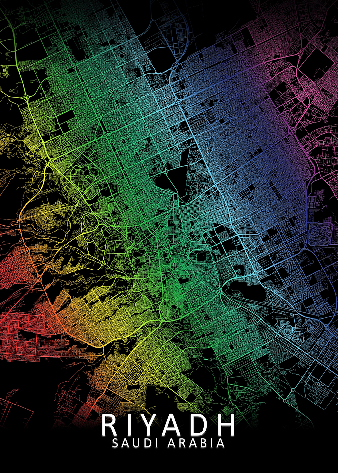 Riyadh Rainbow City Map
