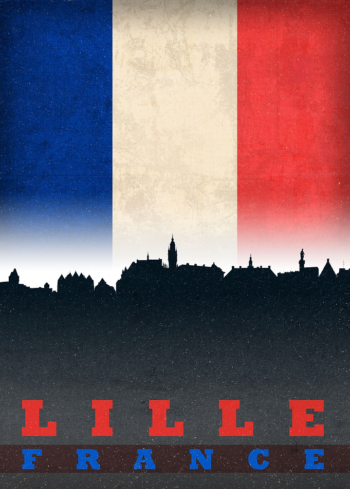 Lille France City Skyline