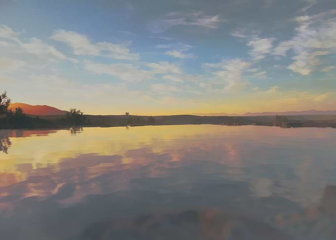 Sunset reflected