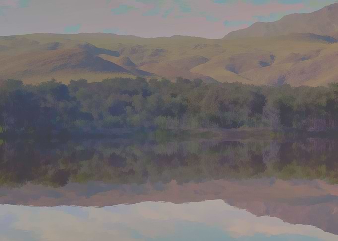 Farm lake mirror