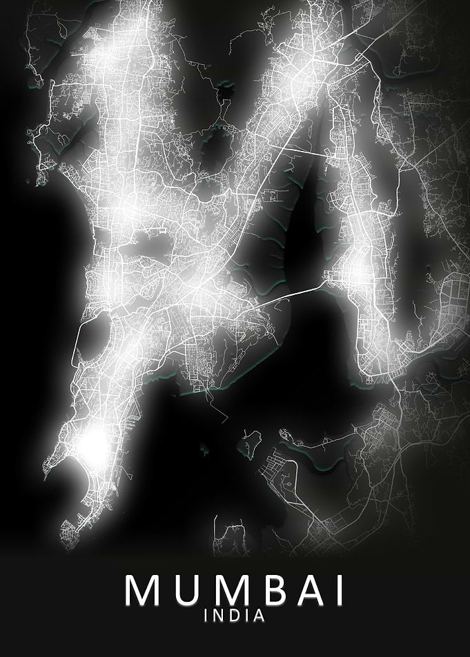 Mumbai LED Glow City Map