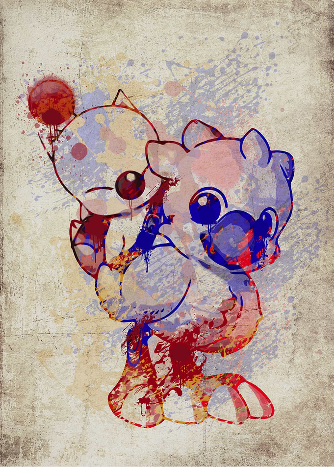 Chocobo and Moogle