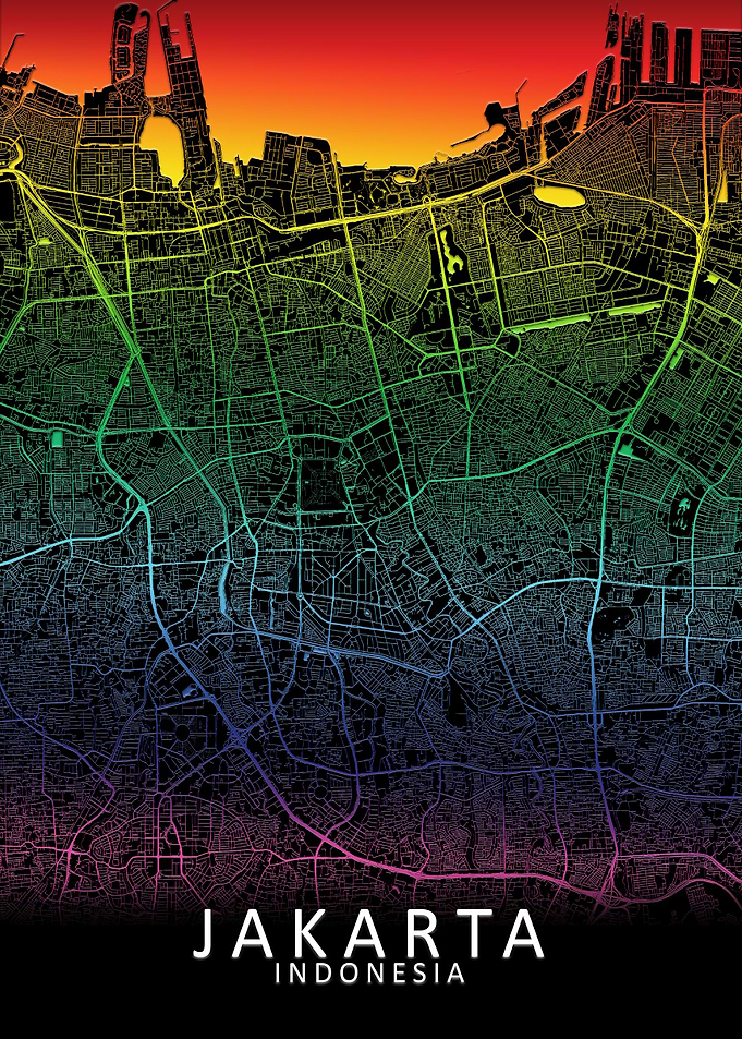 Jakarta Rainbow City Map