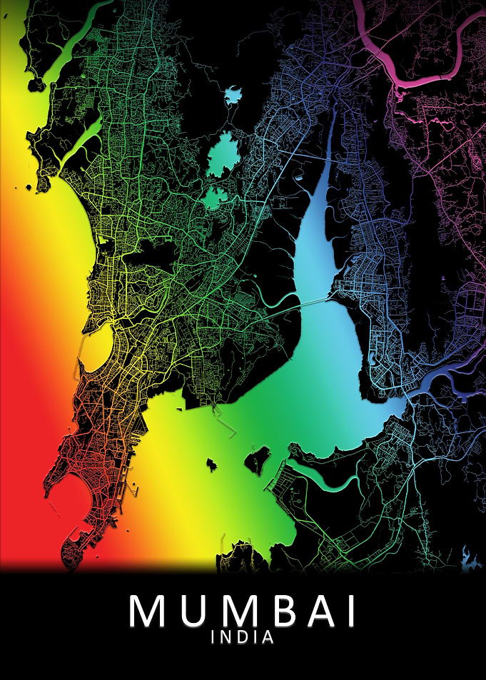 Mumbai Rainbow City Map