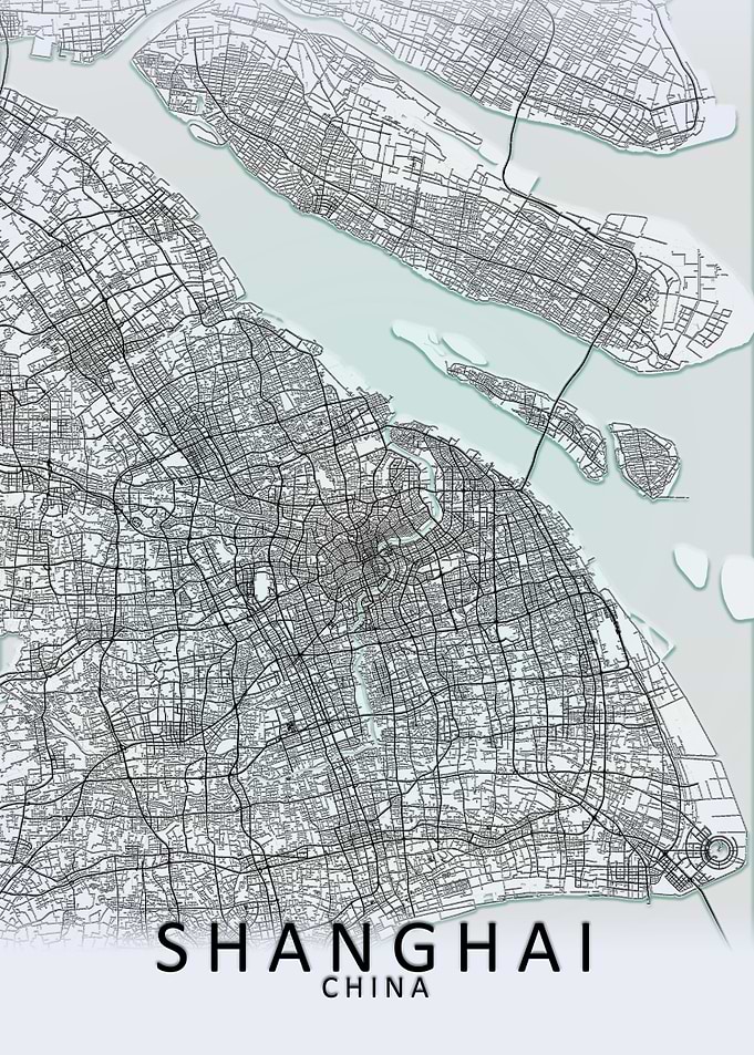 Shanghai White City Map