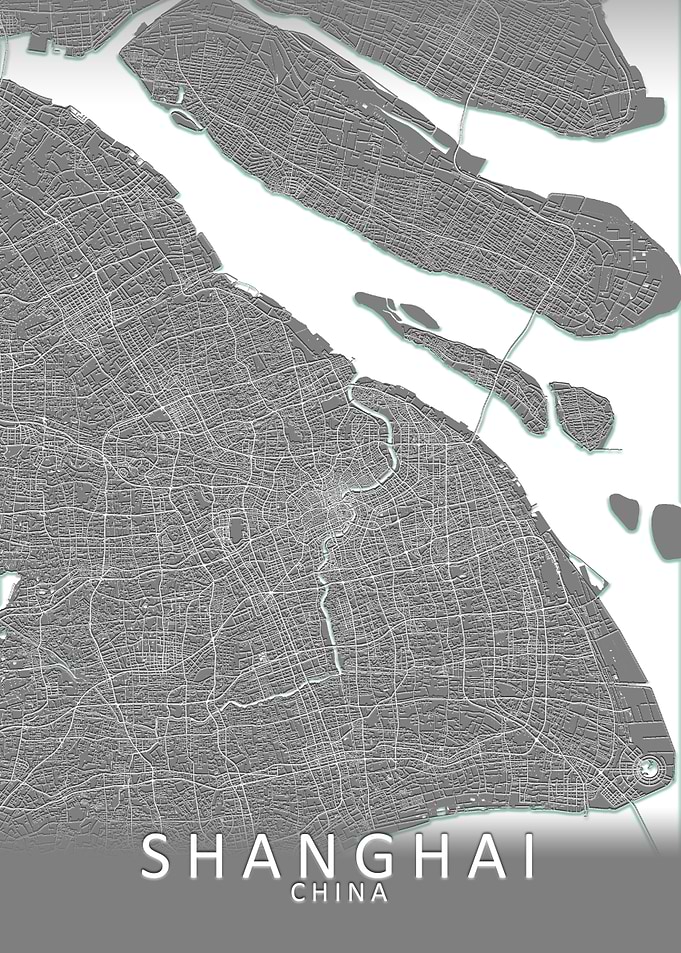Shanghai Grey City Map