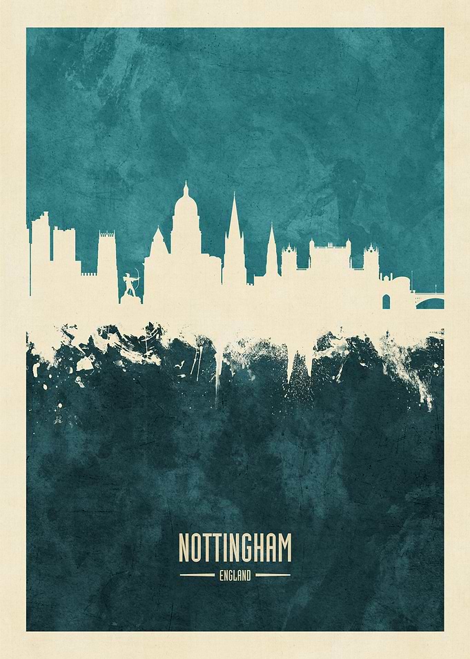 Nottingham England Skyline