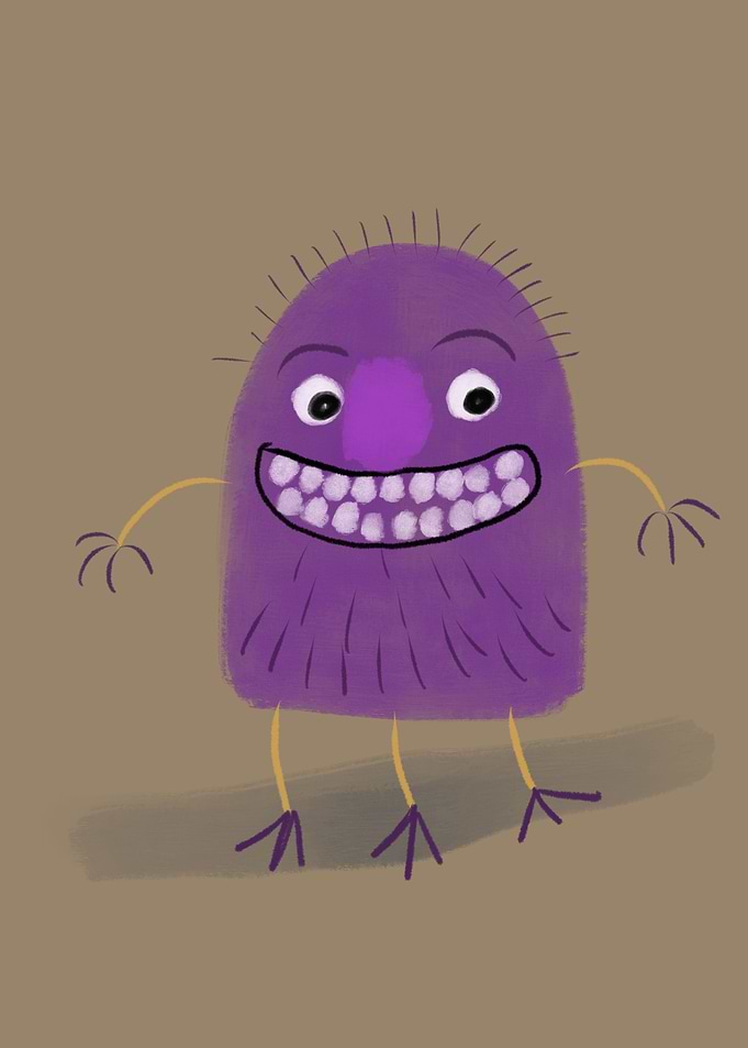 Silly pink monster