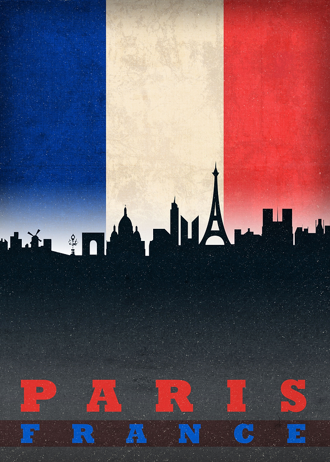 Paris France City Skyline