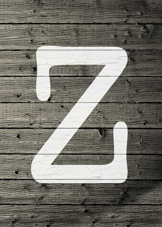Letter Z on Barn Wood