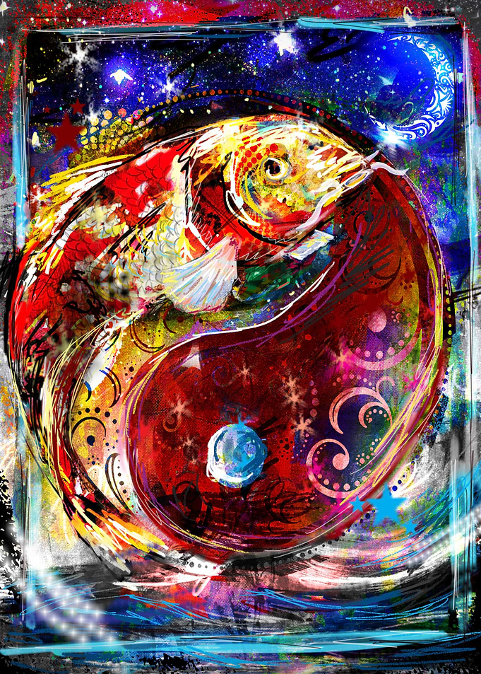 Ying Yang Koi Fish