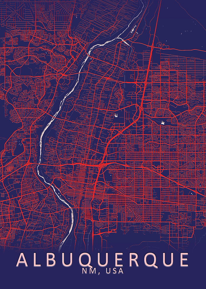 Albuquerque Blue City Map