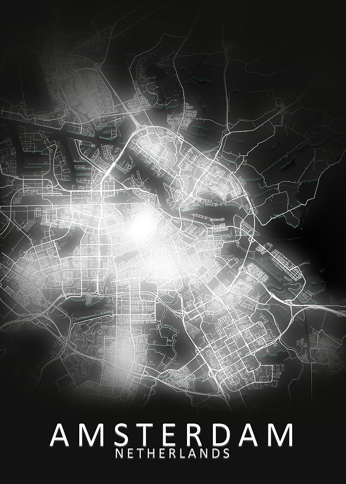 Amsterdam LED Glow CityMap
