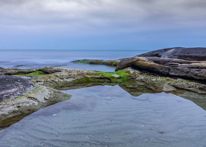 Calm winter sea