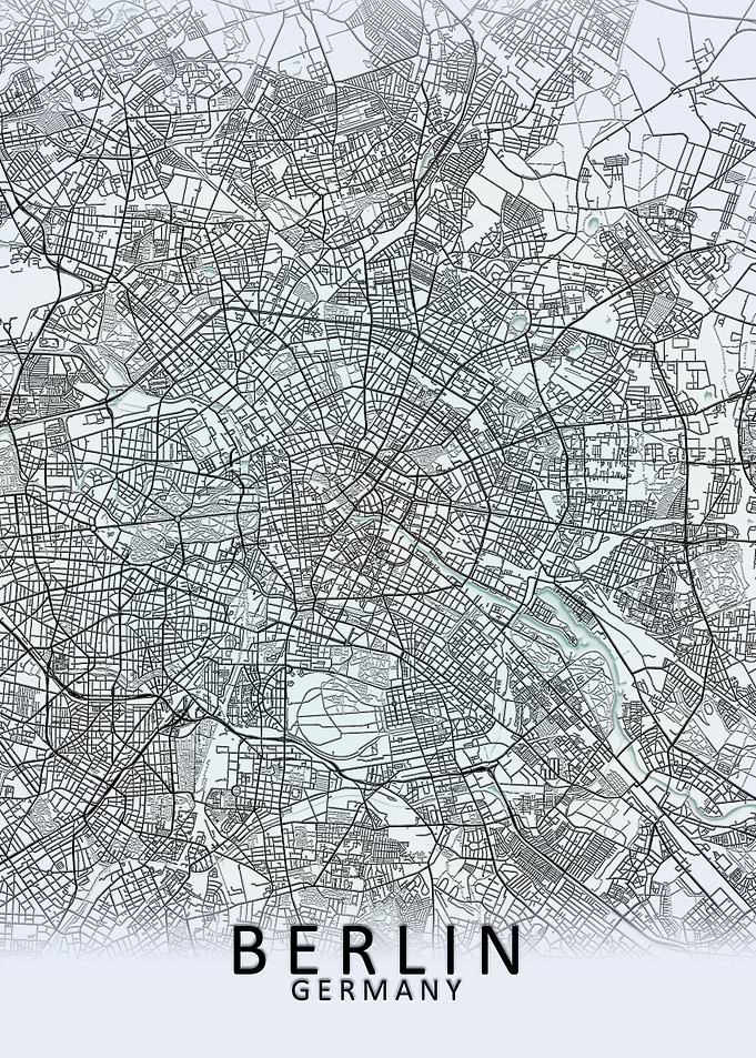 Berlin White City Map