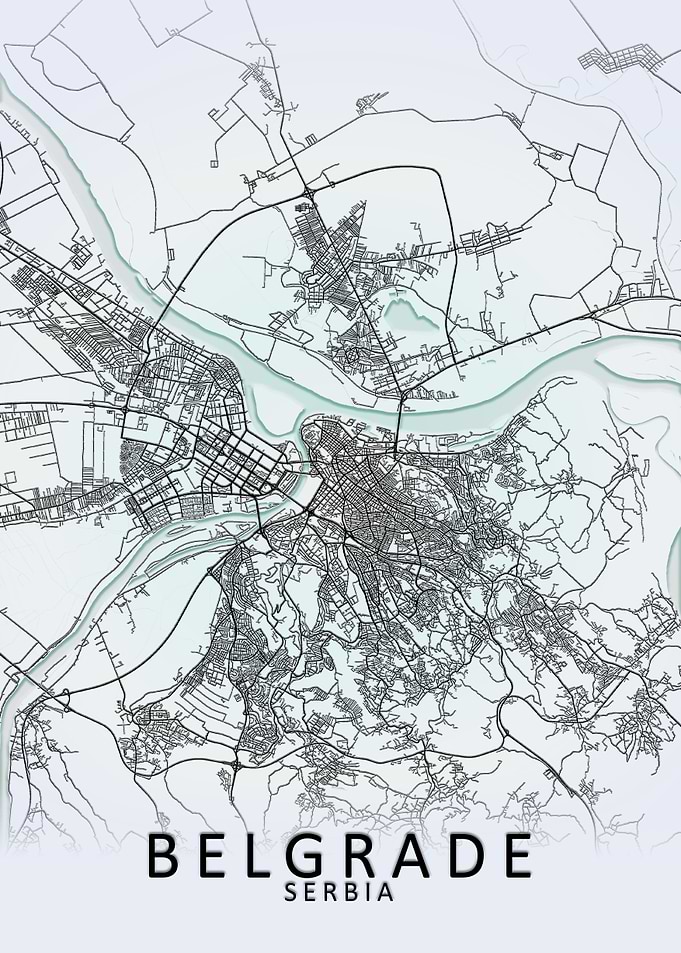 Belgrade White City Map