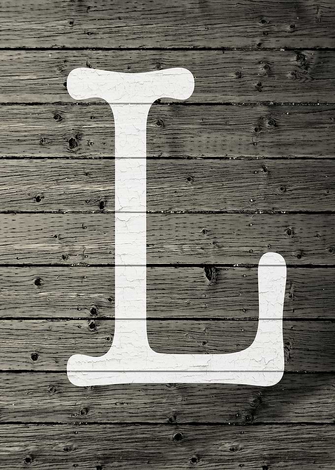 Letter L on Barn Wood