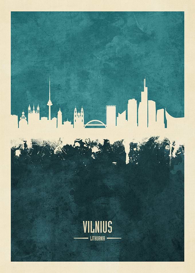 Vilnius Lithuania Skyline