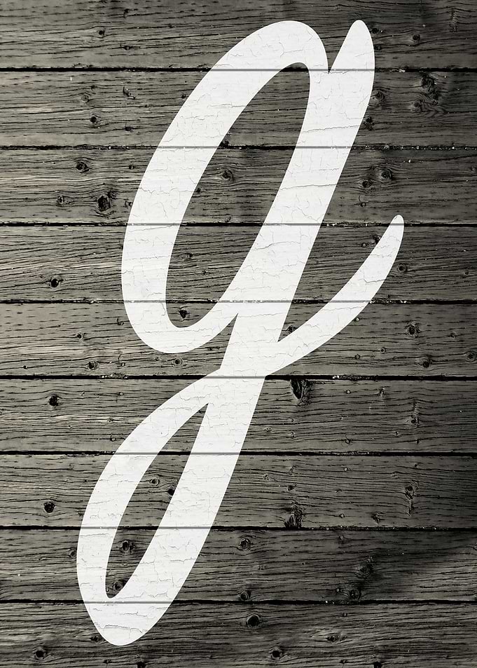 Letter G on Barn Wood