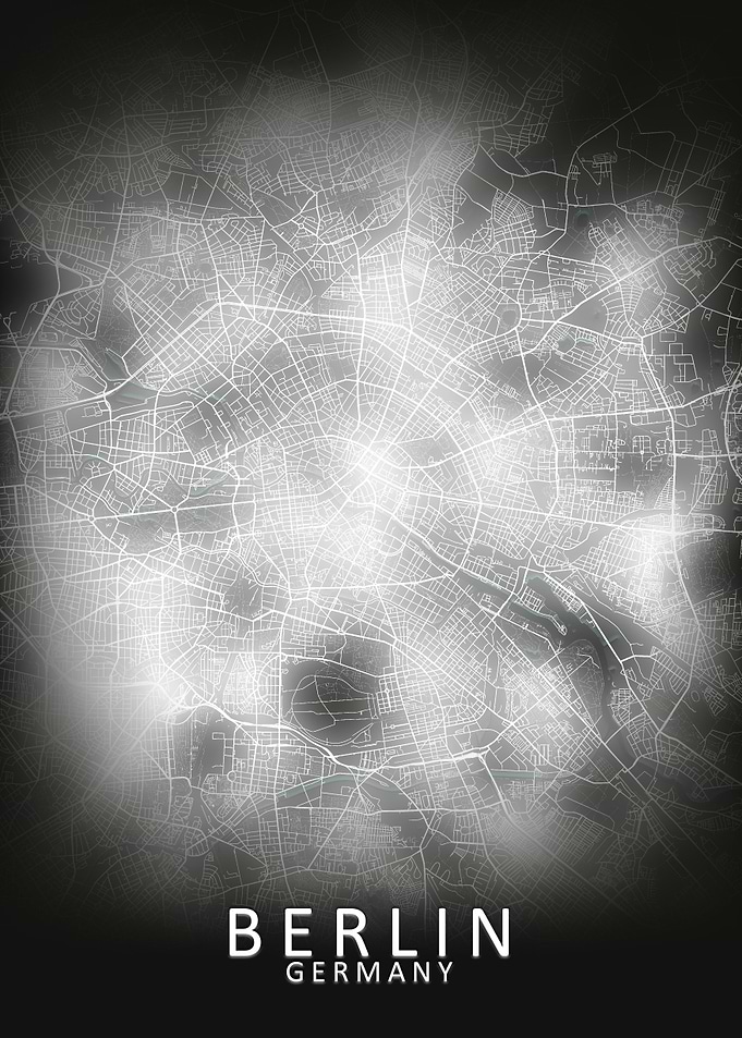 Berlin LED Glow City Map