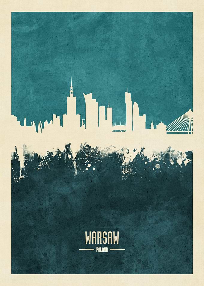 Warsaw Poland Skyline