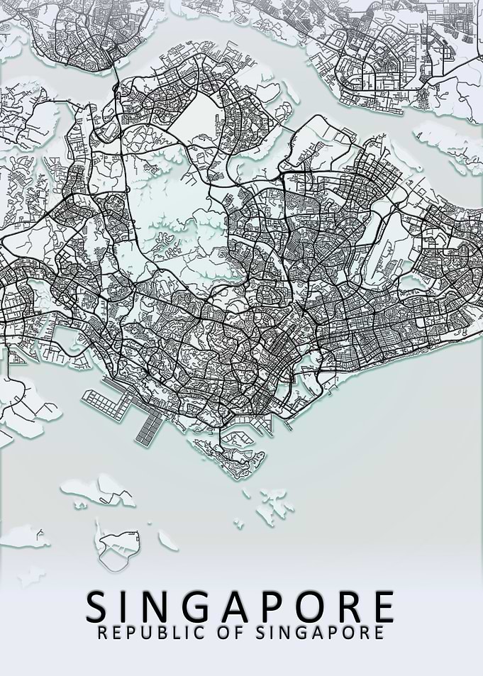 Singapore White City Map