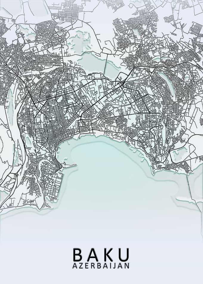 Baku White City Map