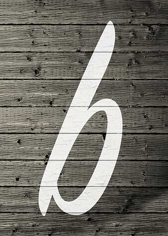 Letter B on Barn Wood