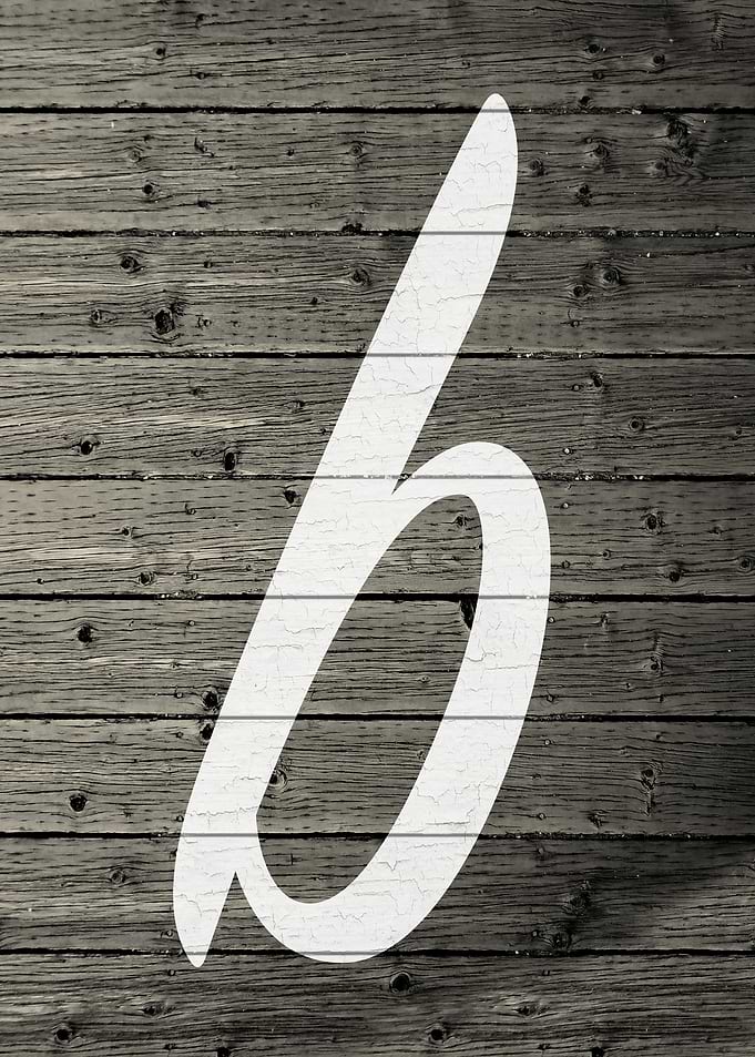 Letter B on Barn Wood