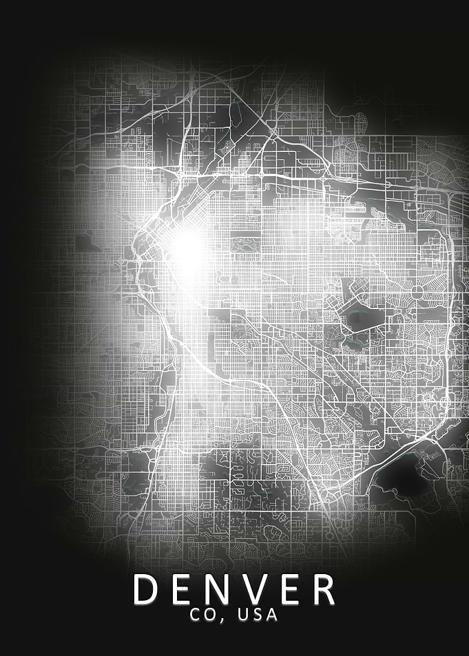 Denver LED Glow City Map