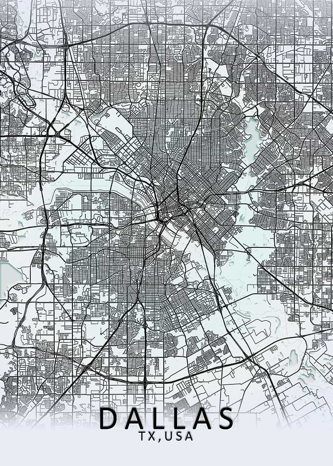 Dallas White City Map