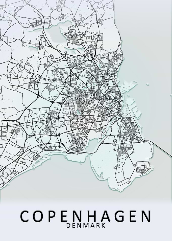 Copenhagen White City Map