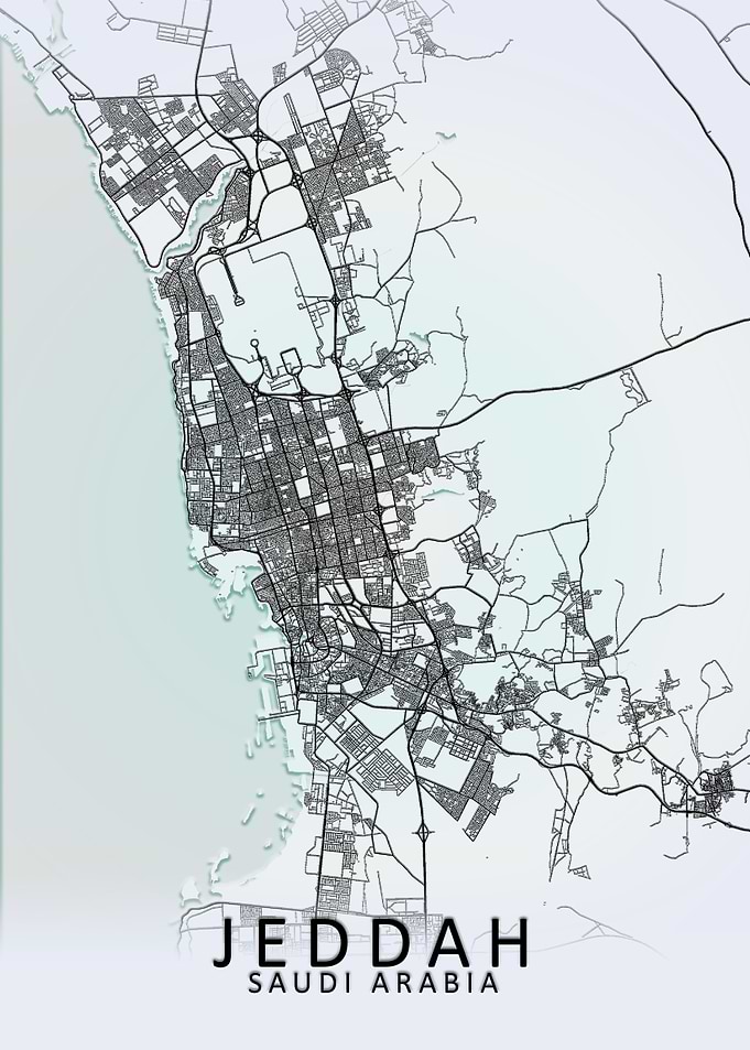 Jeddah White City Map