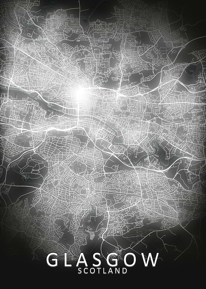 Glasgow LED Glow City Map