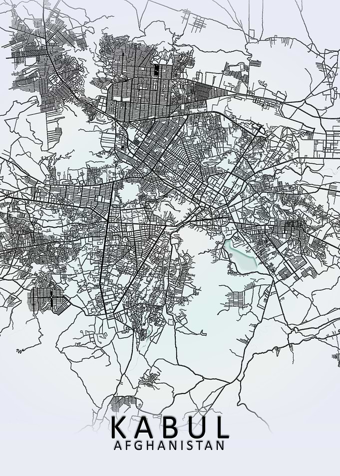 Kabul White City Map