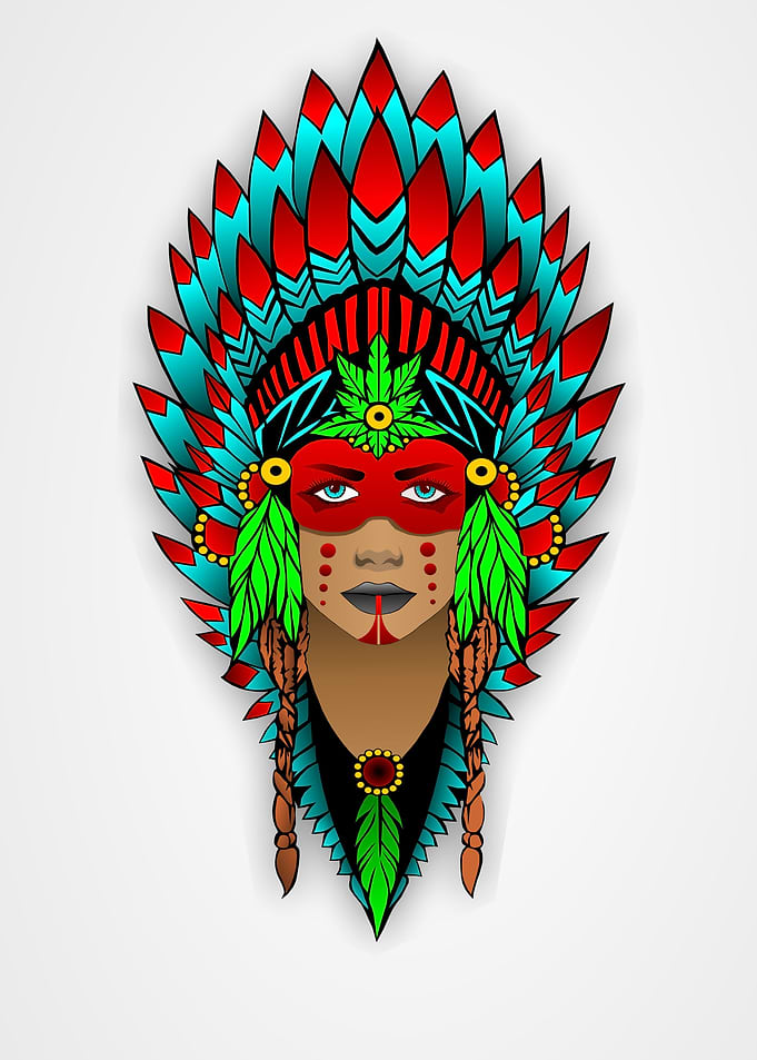 Red Indian Lady