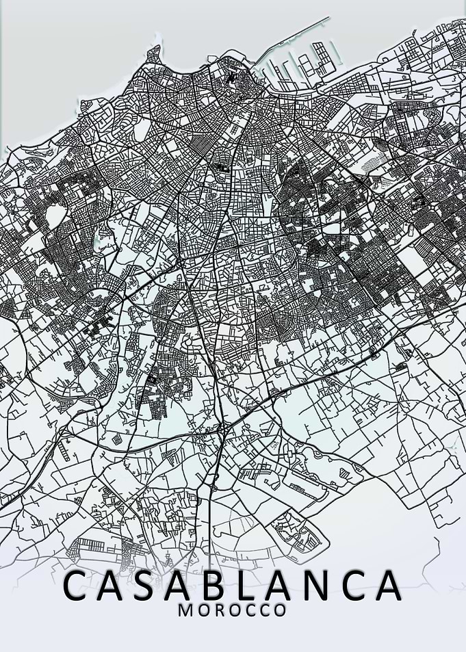 Casablanca White City Map