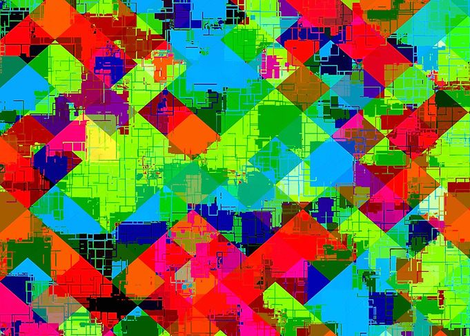 geometric pixel pattern