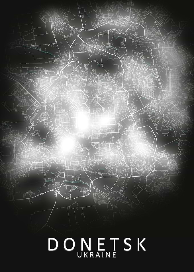 Donetsk LED Glow City Map