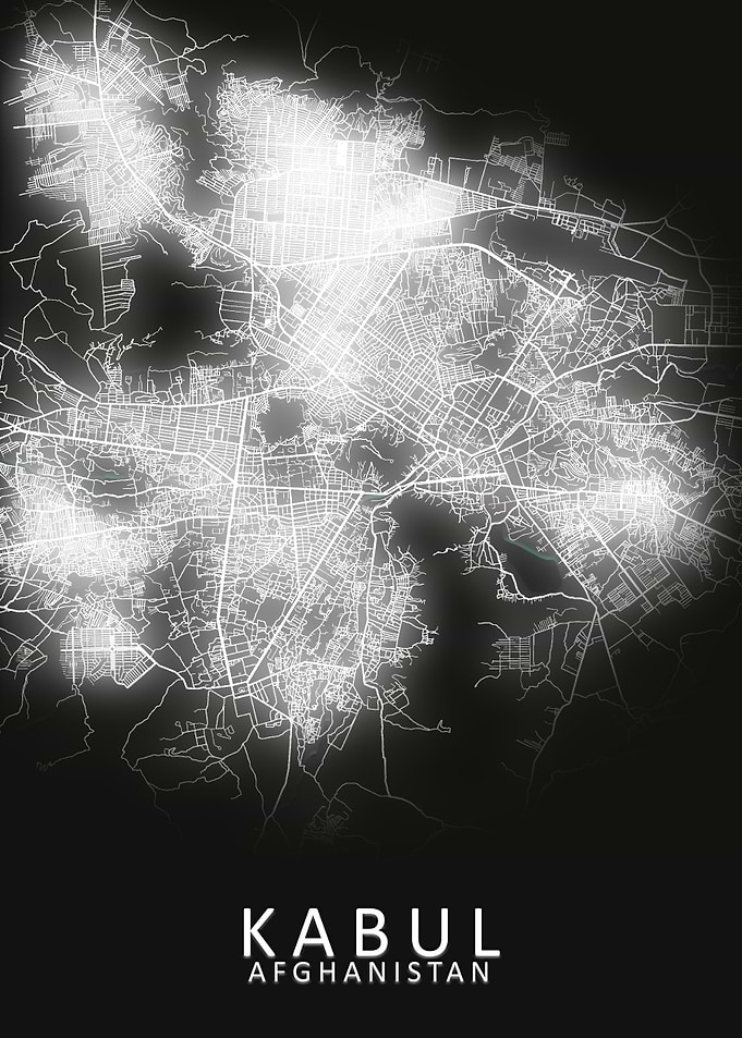 Kabul LED Glow City Map