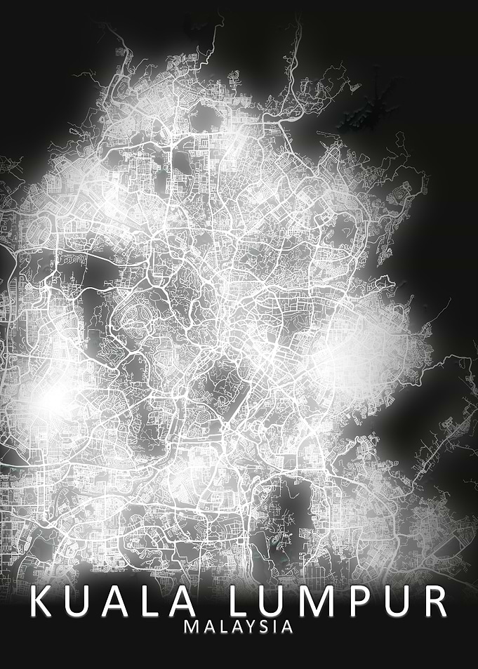 Kuala Lumpur LED Glow Map
