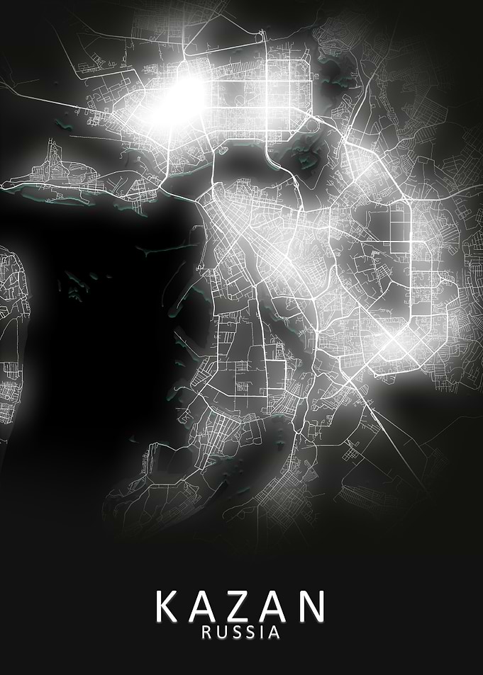 Kazan LED Glow City Map