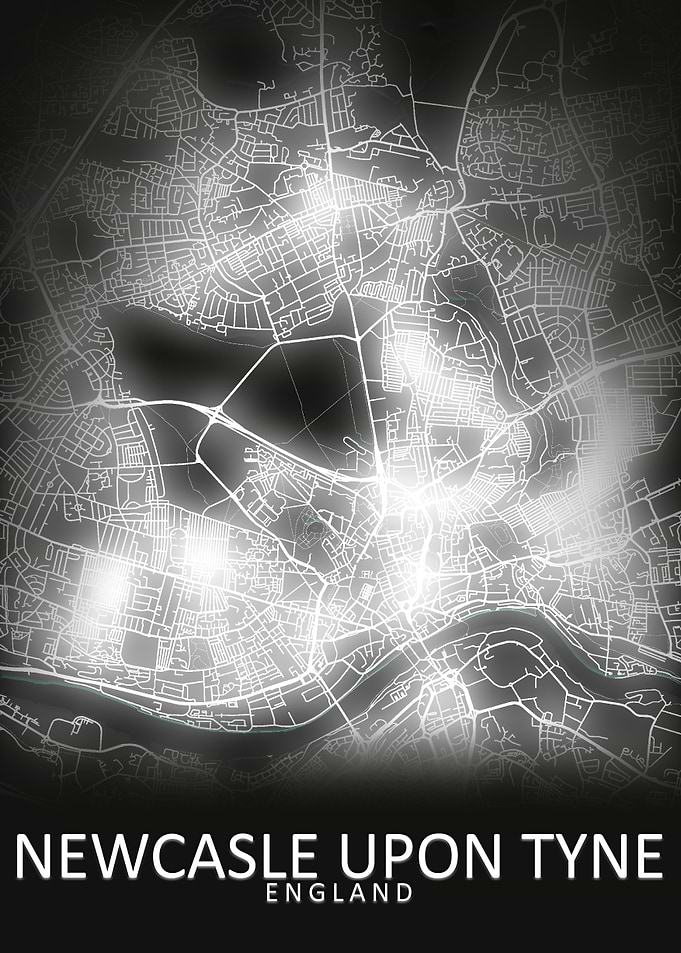 Newcasle LED Glow City Map