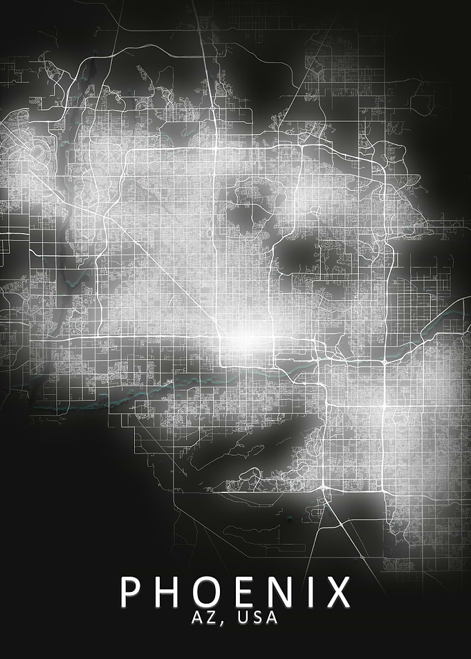 Phoenix LED Glow City Map