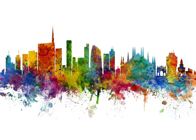 Milan Italy Skyline Duomo