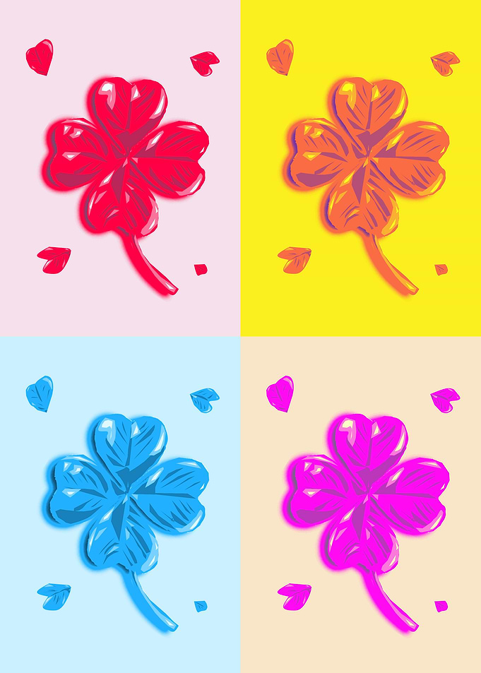 Colorful Lucky Clover