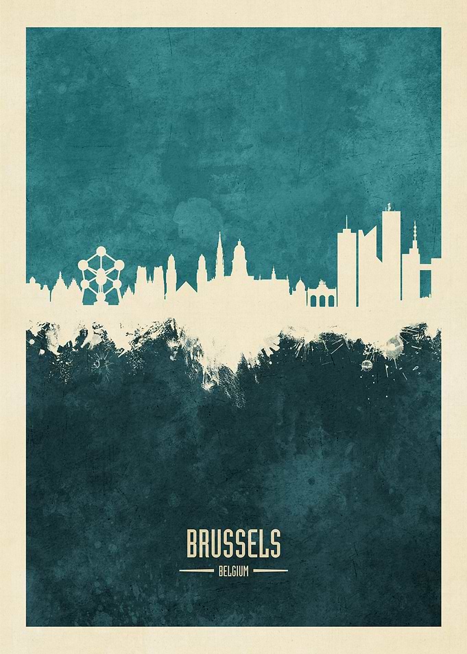 Brussels Belgium Skyline