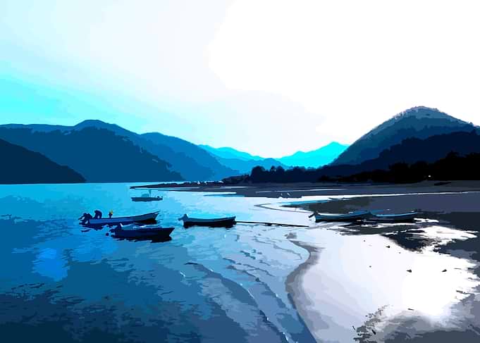 Blue lake