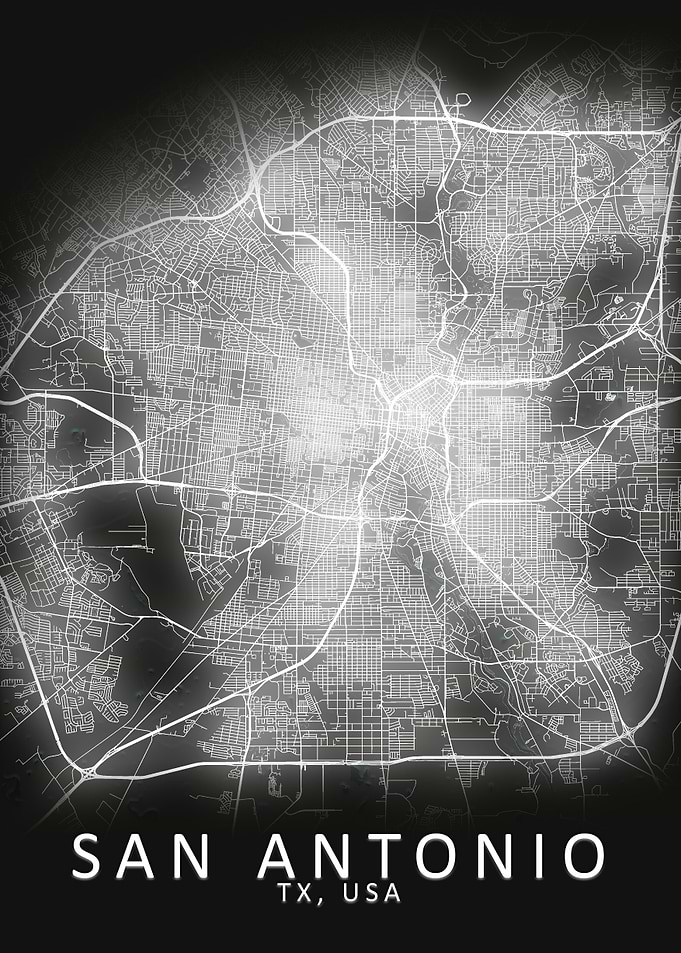 San Antonio LED Glow Map